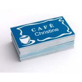 Engraved plastic sign, 40 x 1 cm, 0.8 mm thick, bicolored 