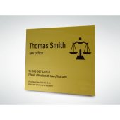 Engraved sign made from acrylic glass 10 x 2 cm, 1.6 mm thick, bicolored